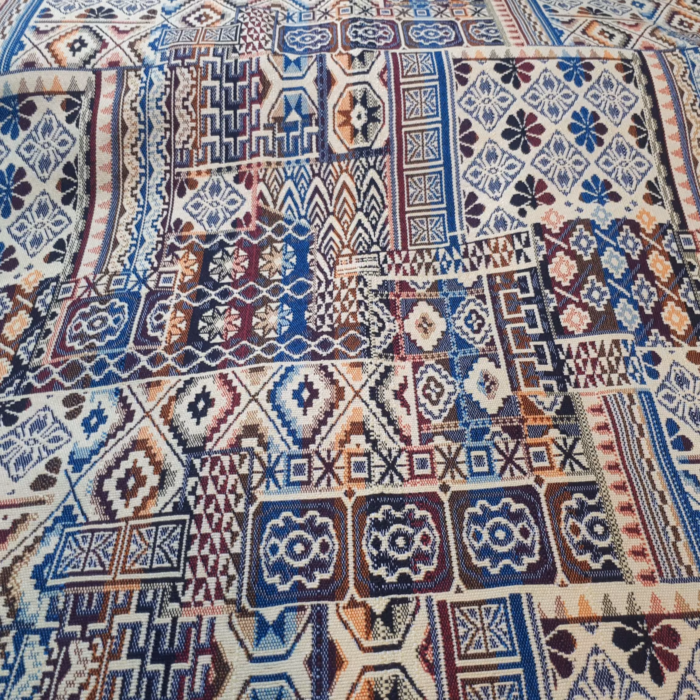 پارچه روفرشی طرح جاجیم سنتی عرض 2 متر