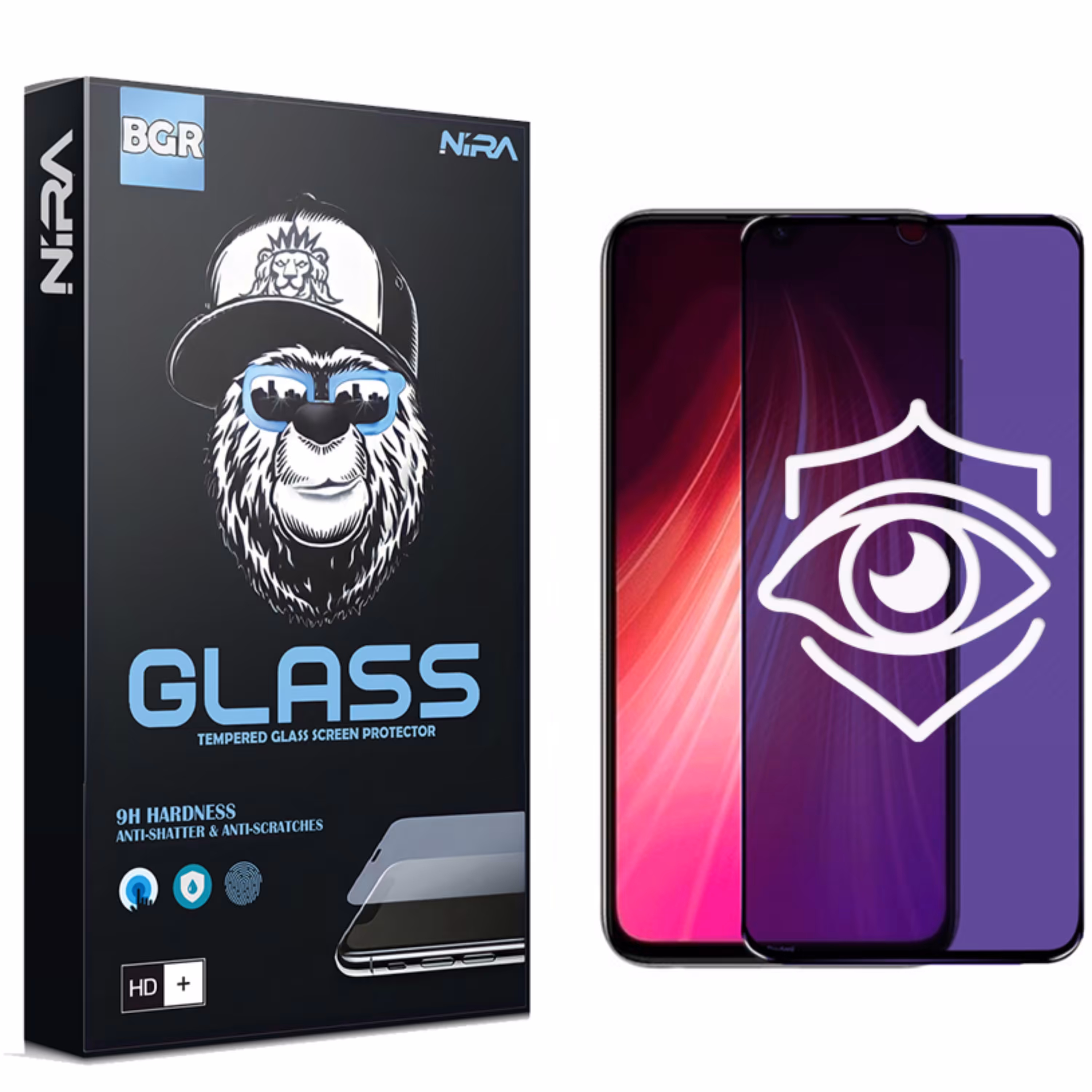 گلس صفحه نمایش انتی بلو مات نیرا مدل BGR  مناسب برای گوشی موبایلiPhone 7 Plus