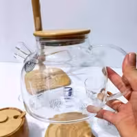 قوری پیرکس درب بامبو