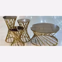 میز عسلی و جلو مبلی مدل پریا(آبکاری درجه 1 فورتیک)(ارسال با باربری و به صورت پس کرایه)