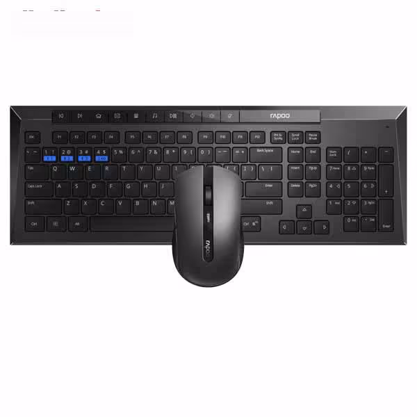 کیبورد و ماوس بی‌ سیم رپو Keyboard Rapoo 8200M مشکی