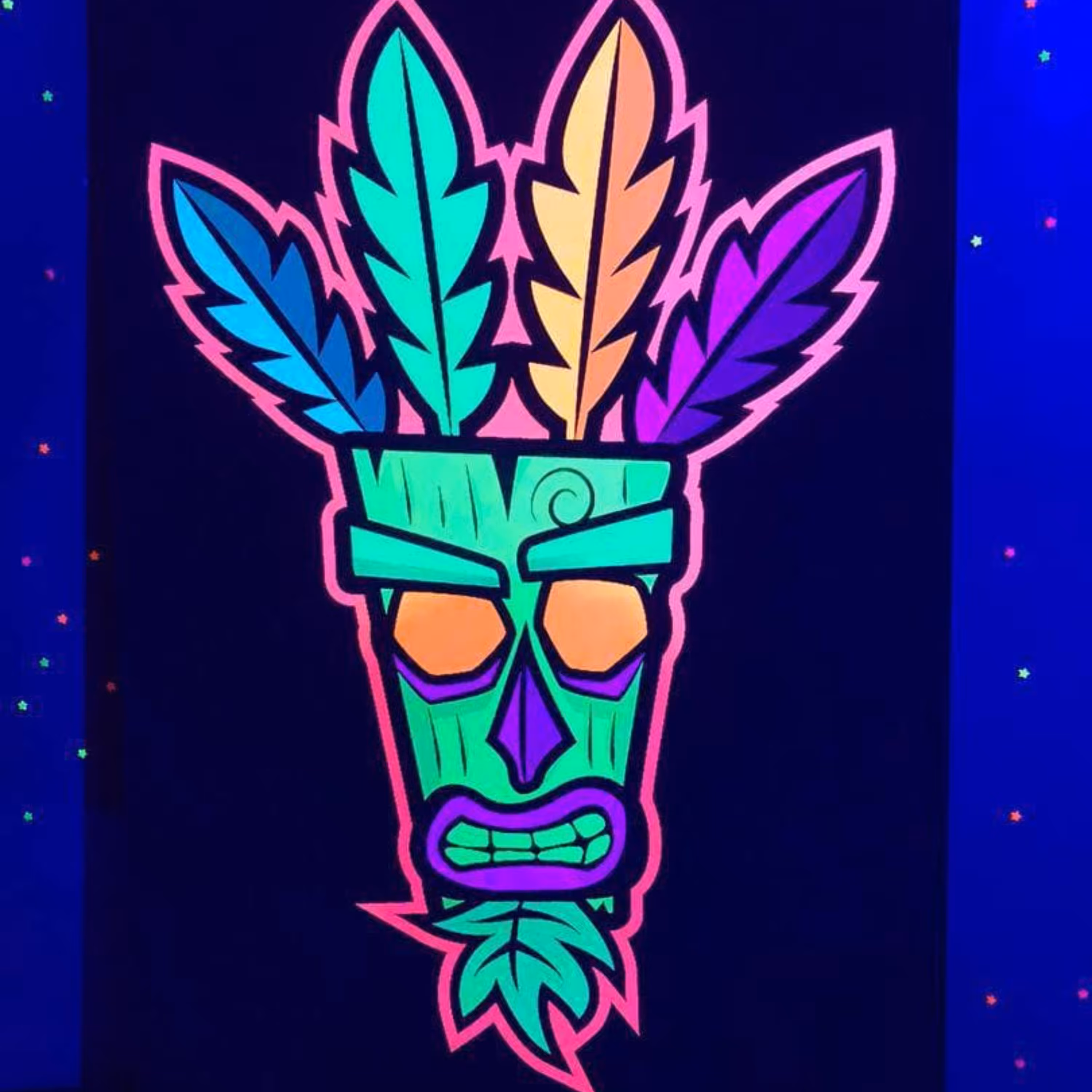 تابلو بلک لایت با طرح بازی 1 سایز 70 در 100 سانتی متر Blacklight Game