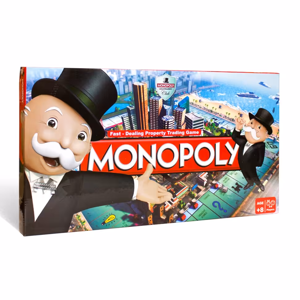 بازی فکری مونوپولی صادراتی جعبه قرمز ترجمه فارسی شرکت تی تویز 