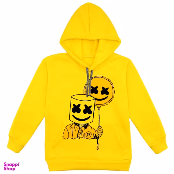 هودی پسرانه مدل مارشملو F136 رنگ زرد