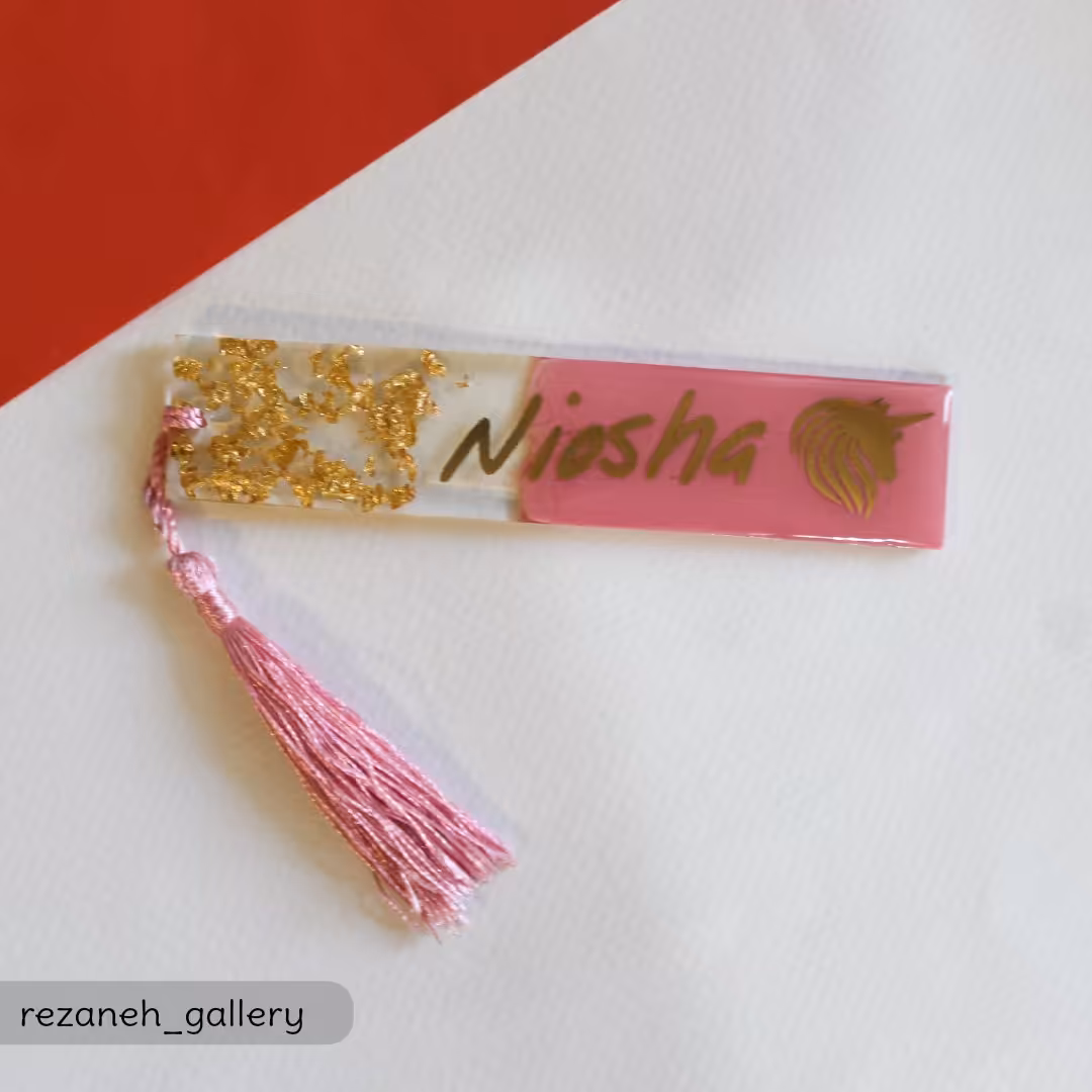 بوک مارک طرح یونیکورن با تمامی رنگ و طرح ها قابل سفارش با اسم خاص شما