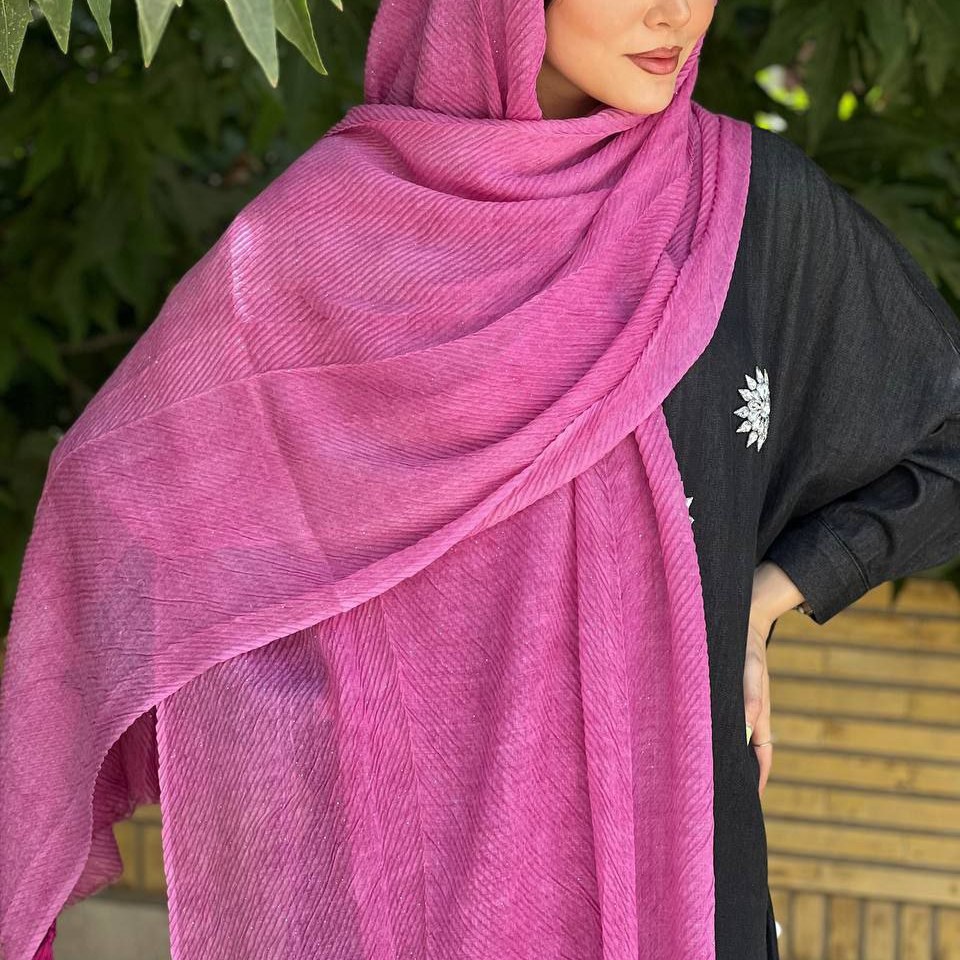 شال نخی پلیسه شاین دار 12 کد 109