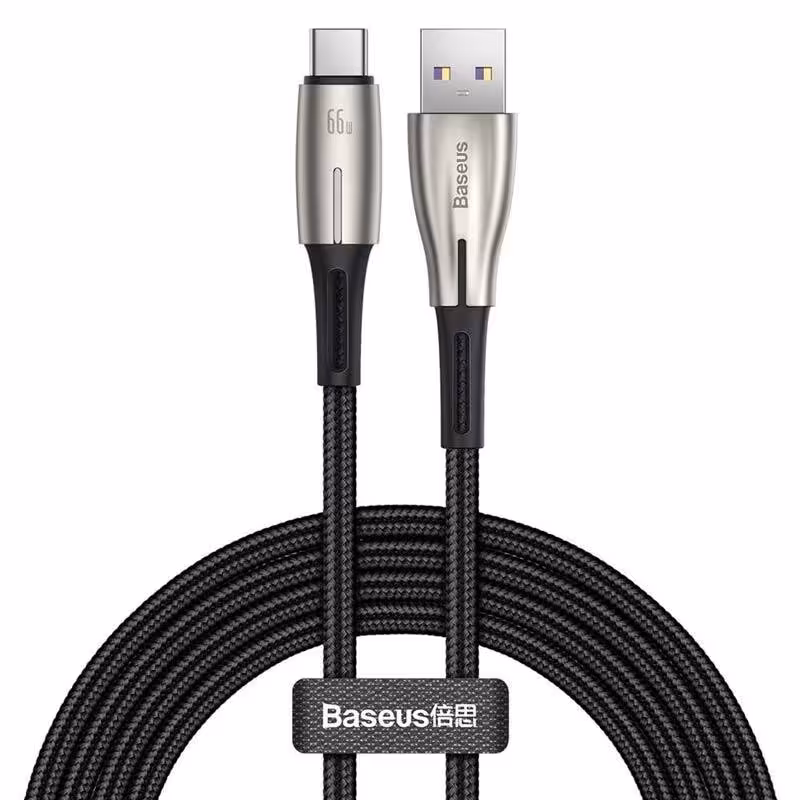 کابل شارژ و دیتا فست Type-C باسئوس مدل CATSD-N01 SCP 6A طول 2 مترBaseus CATSD-N01 SCP 6A Charging Cable Type-C, 2M