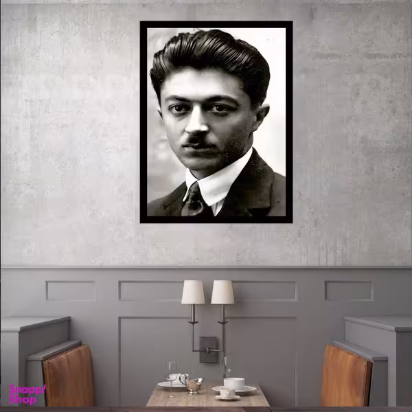 تابلو بکلیت طرح مشاهیر ایران صادق هدایت مدل قاب شاسی B-S9805