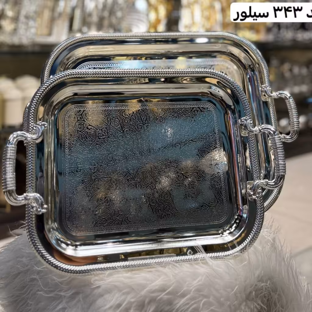 سینی استیل 2تیکه خارجی