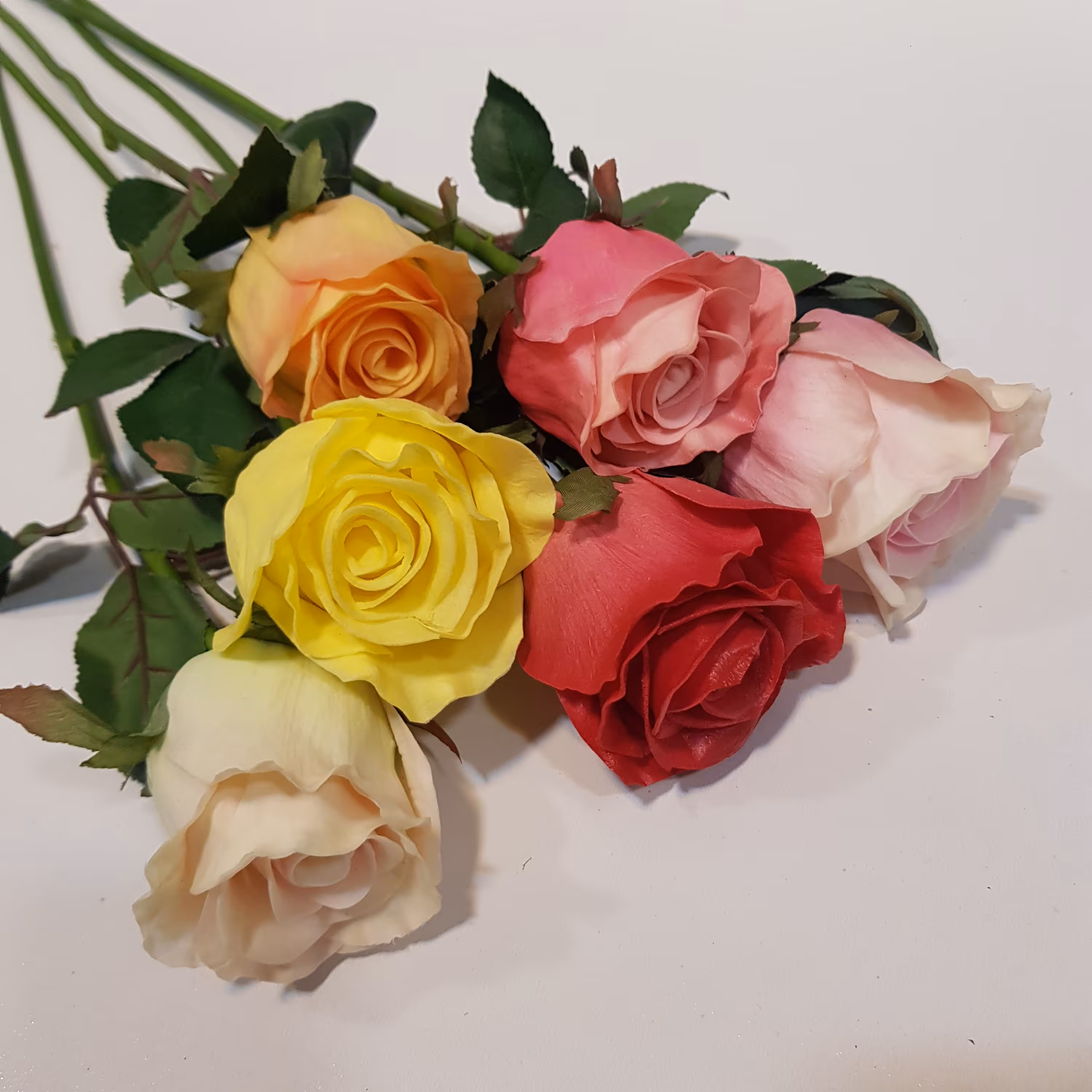 گل رز مصنوعی لمسی (تاچ) دکوری