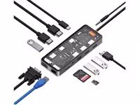 هاب تایپ سی 12 پورت ویوو WiWU New Cyber 12-in-1 Type C Hub Docking Stattion CB012