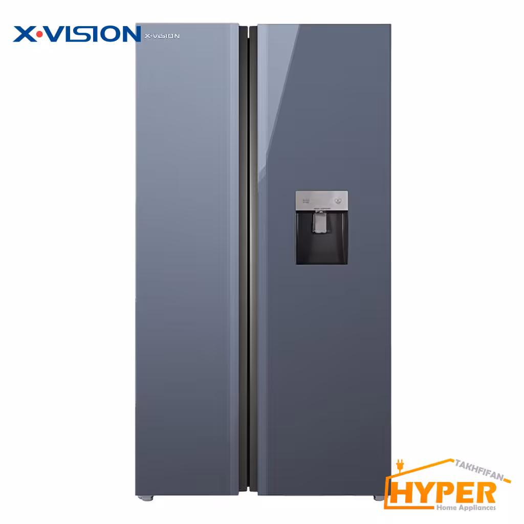 یخچال فریزر ساید بای ساید ایکس ویژن TS550 AGD تیتانیوم