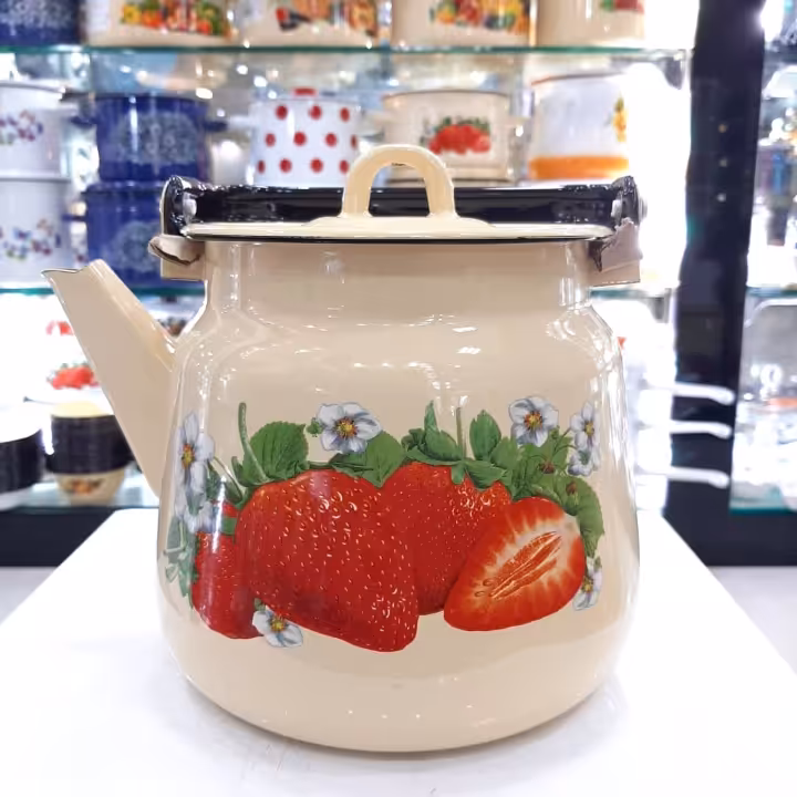 کتری لعابی سه و نیم لیتری ساخت روسیه(شعله مستقیم) 