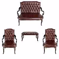 مبل چهار نفره پارسین مدل عصایی همراه با جلومبلی