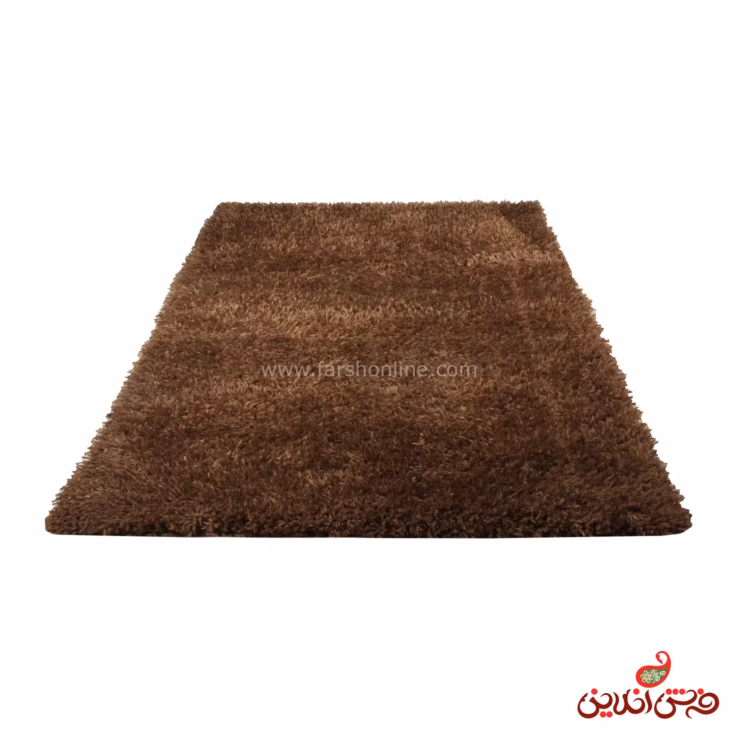 فرش شگی نخ ترک فلورین شکلاتی