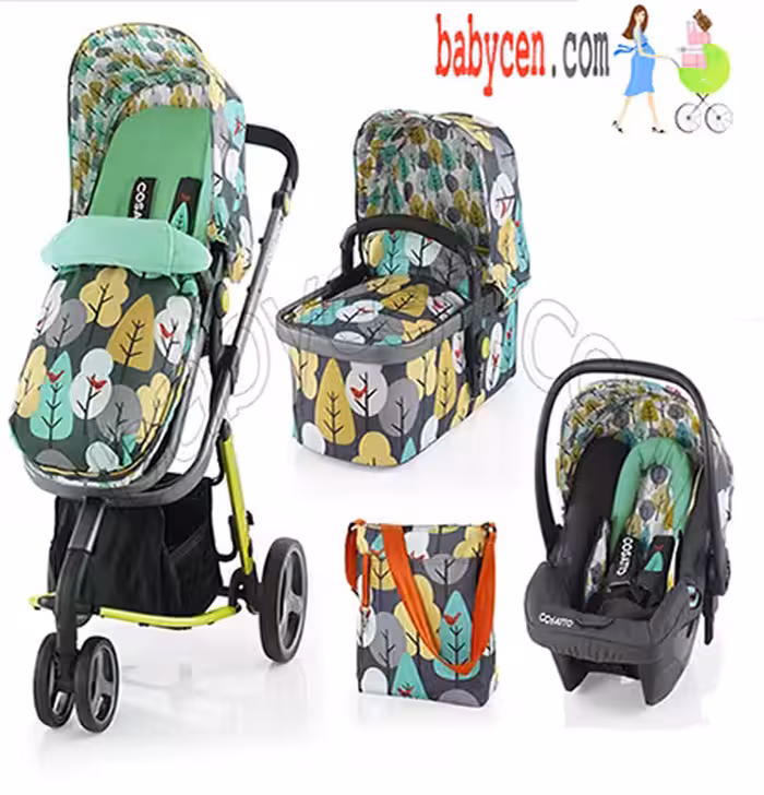 کالسکه کوزاتو انگلستان مدل گیگل 3 تکه کالسکه کریر و ساک لوازم  Cosatto Giggle 3 in 1 Travel System