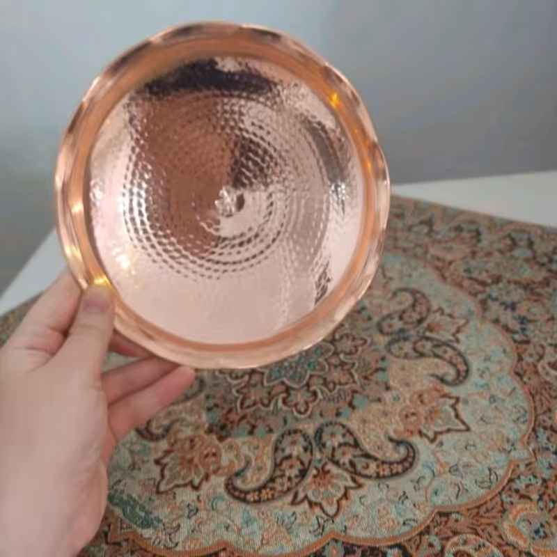 پیش دستی سه پایه تمام مس زنجان ست 6 تایی(ارسال رایگان)