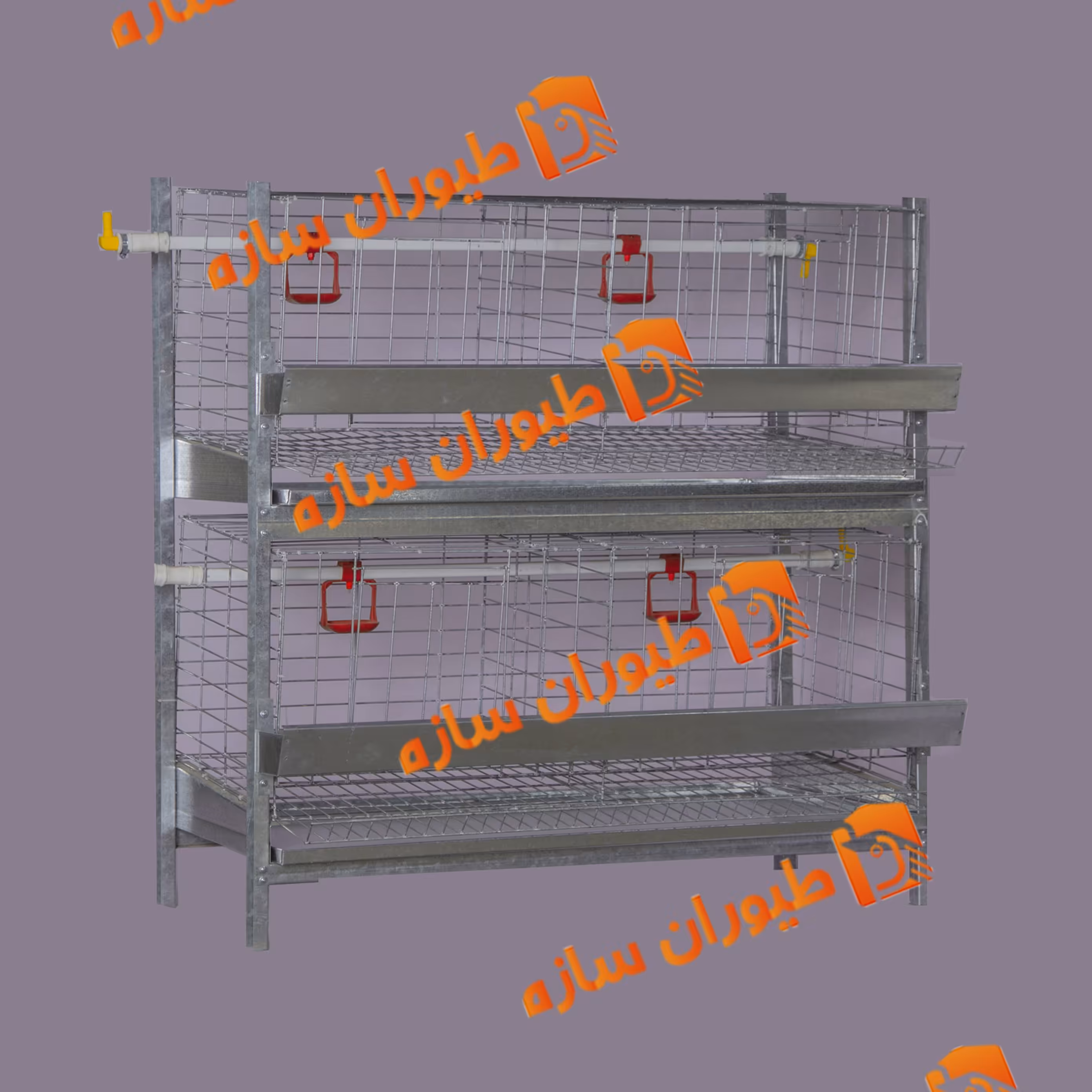 قفس مرغ تولید کارخانه (2 طبقه)