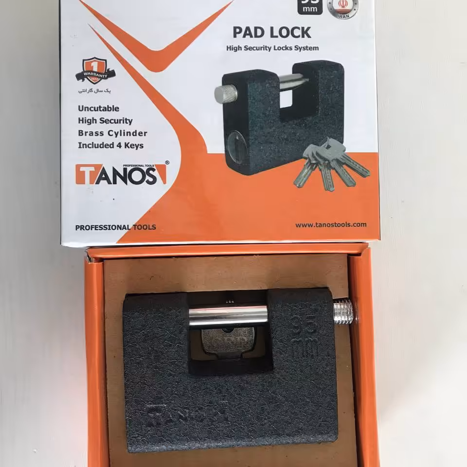 قفل کتابی 95 تانوس فولادی 5 کلید کامپیوتری آهنی ( ابزار مسعود )
