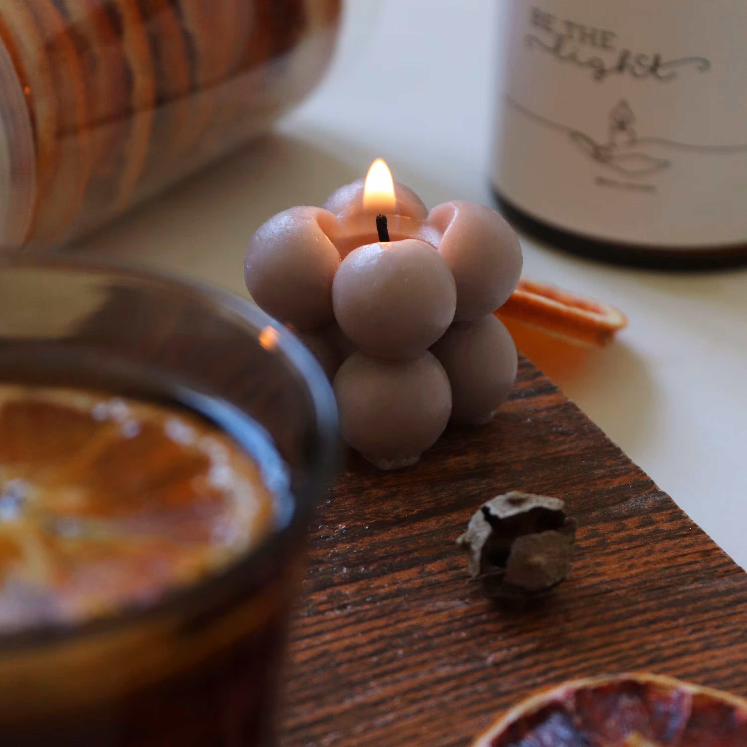 شمع روبیک کوچک(سفید،بنفش‌روشن موجود)+هدیه