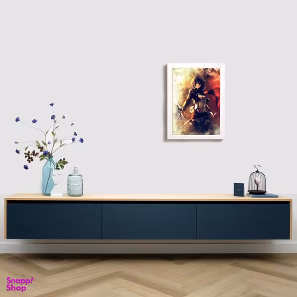 تابلو مدل تابلو مدل انیمه اتک ان تایتان میکاسا attack on titan mikasa W297