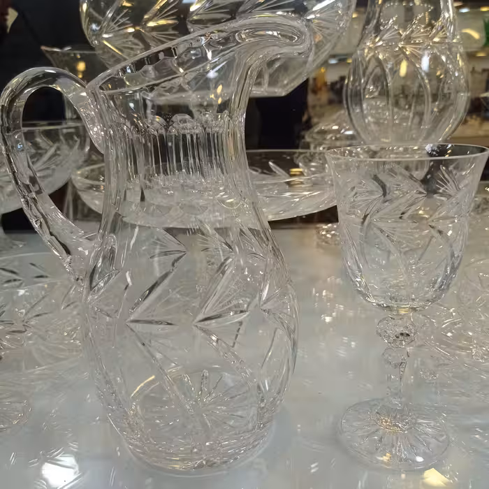 پارچ و گیلاس کریستال اصل بوهمیا چک 