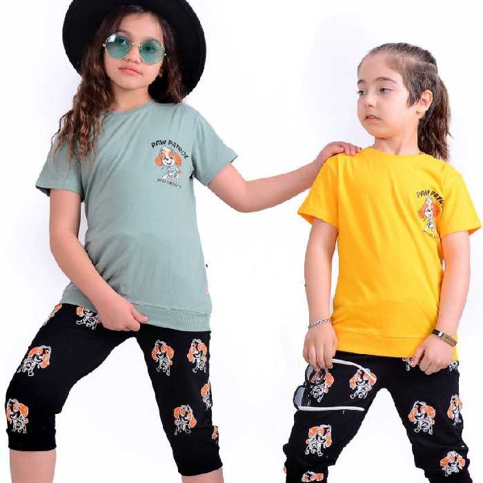 ست اسپورت سگ های نگهبان  پشت و جلو چاپ  جلوی شلوار تمام چاپ