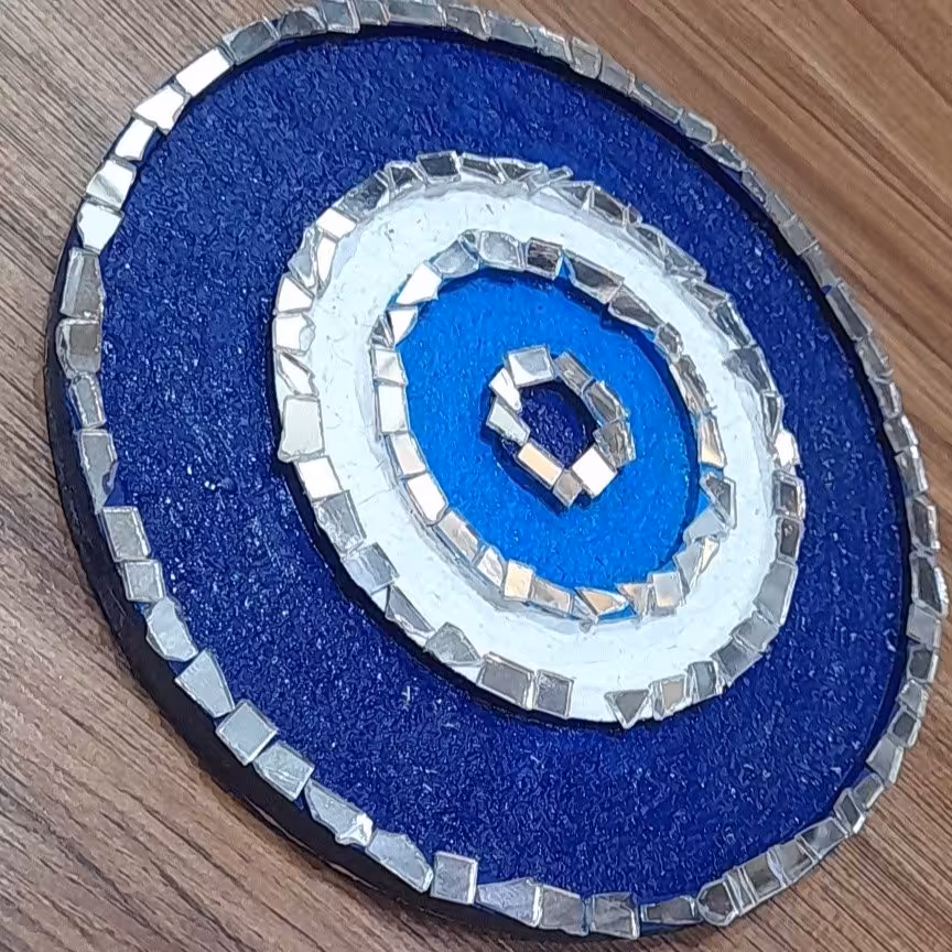 تابلو دکوراتیو چشم نظر زیبا آینه کاری شده