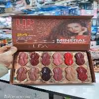 پک رژلب12عددی ضدآب بدون سرب  طرح لب هدی بيوتی HUDABEAUTY