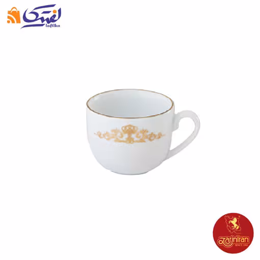 فنجان چای خوری چینی زرین ایتالیا اف کوئین طلایی سایز 8