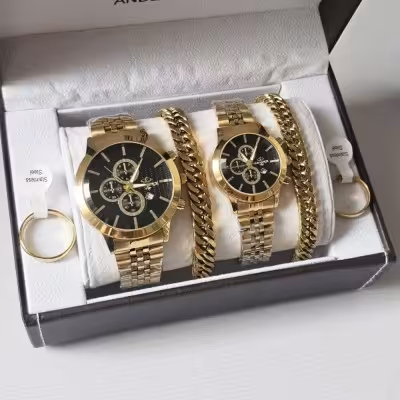 ست ساعت زنانه مردانه الگانس ( به همراه اکسسوری)