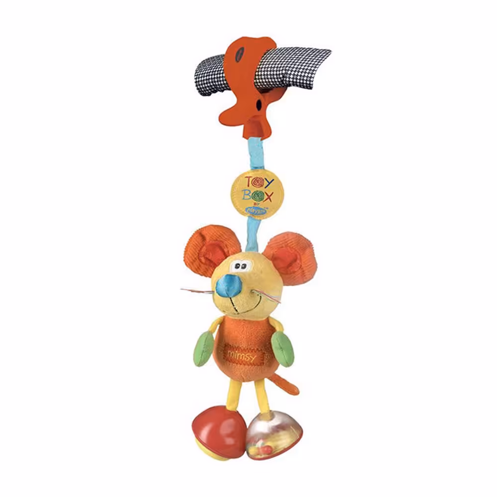 عروسک گیره ‌دار جغجغه‌ای موش پلی گرو Playgro