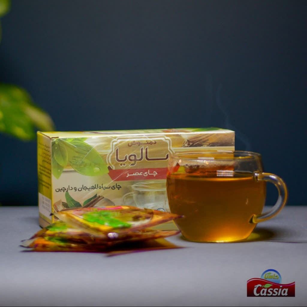دمنوش چای عصر مخلوط چای سیاه لاهیجان و دارچین با رنگ و طعم طبیعی
