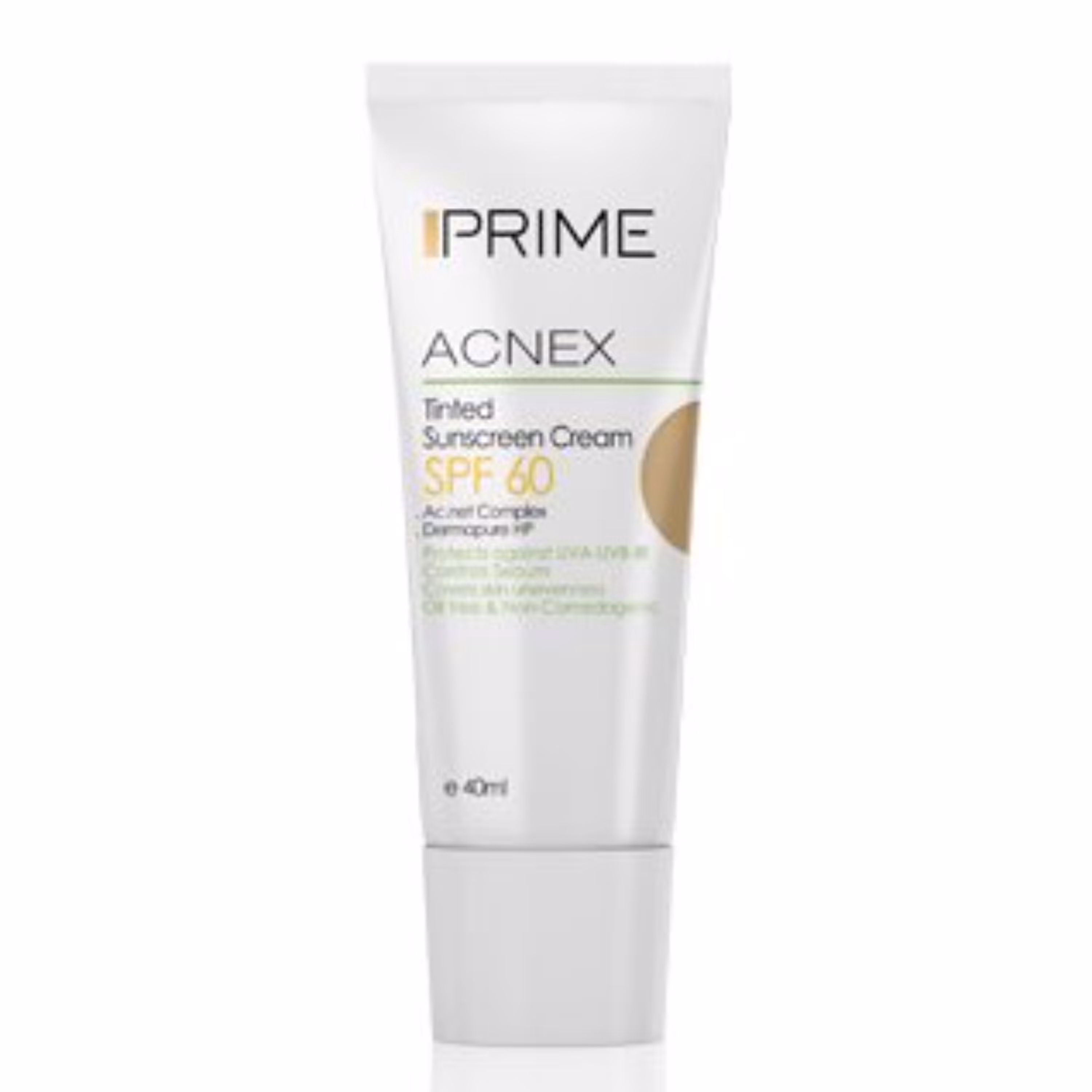 کرم ضدآفتاب رنگی پریم مدل Acnex Tinted SPF60 حجم 40 میل
