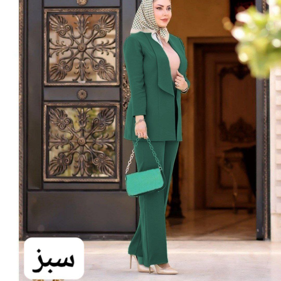 کت شلوار زنانه کت و شلوار مازراتی یقه آرشال