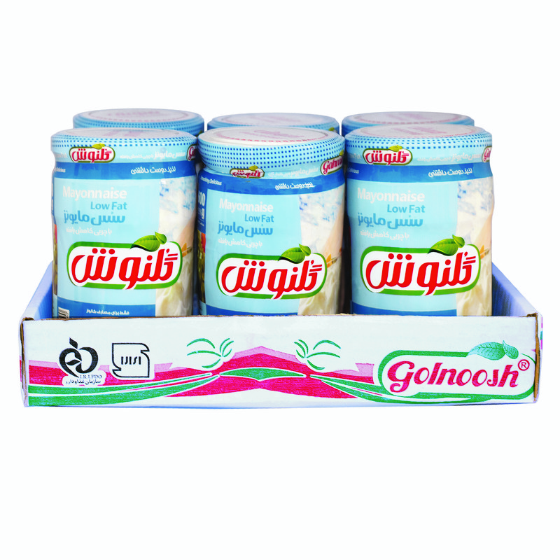 سس مایونز با چربی کاهش یافته گلنوش - 600 گرم بسته 6 عددی
