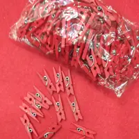 گیره چوبی قرمز بسته 100عددی