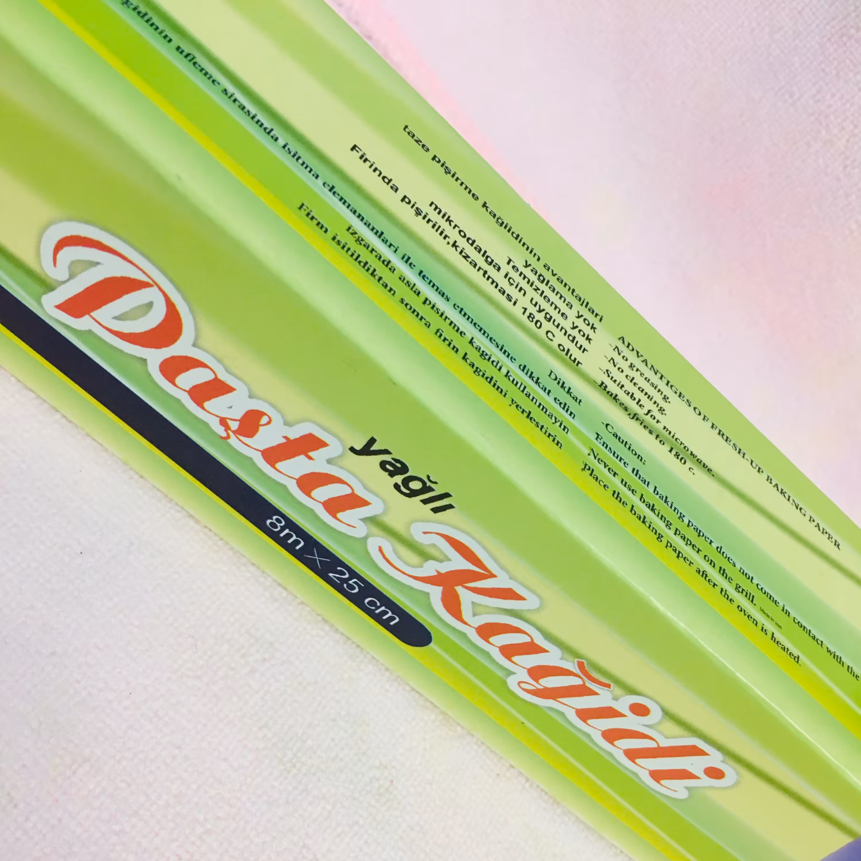 کاغذ مومی رولی کوچک 8 متر عرض 25 سانت