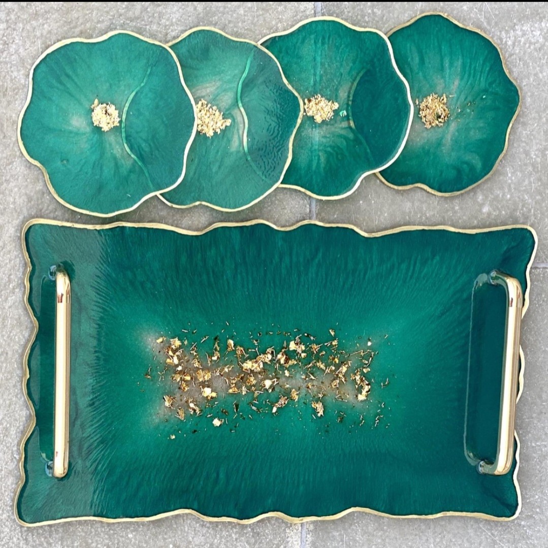سینی پذیرایی رزین