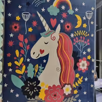 فرش پاتریس  فرش گلیم کودک  400شانه طرح متک شاخ سرمه ای سایز 6متری