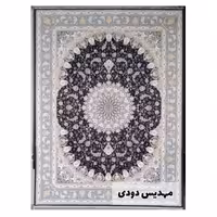    فرش ماشینی 1200 شانه گلبرجسته 3600 تراکم مهدیس زغالی6 متری