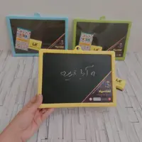 تخته دو رو سیاه و وایتبرد کاما همراه با 4 عدد گچ رنگی و تخته پاکن