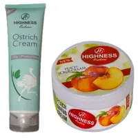  اسکراب عصاره هلو  حجم250 میل  وکرم ضدچروک هاینس  Ultra Moisturizing حجم 150 میل