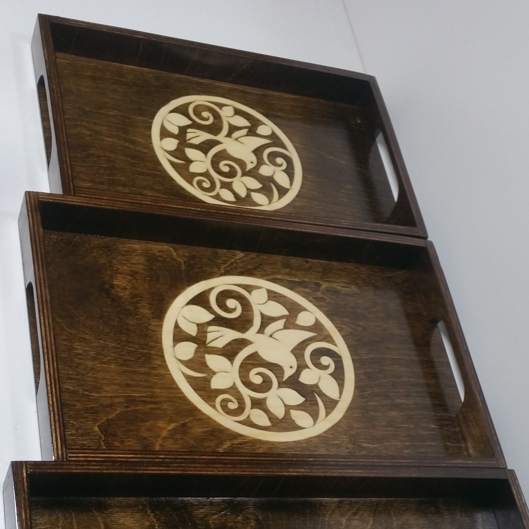 سینی چوبی پلای وود طرح پرنده