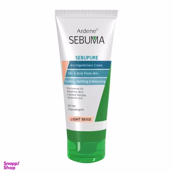 کرم یکنواخت کننده پوست آردن سری Sebuma مدل Sebopure رنگ بژ روشن حجم 30 میلی لیتر