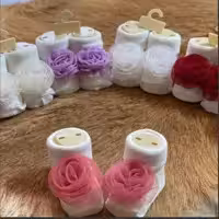 جوراب نخی گل دخترانه روشا 2 تا 12 ماه