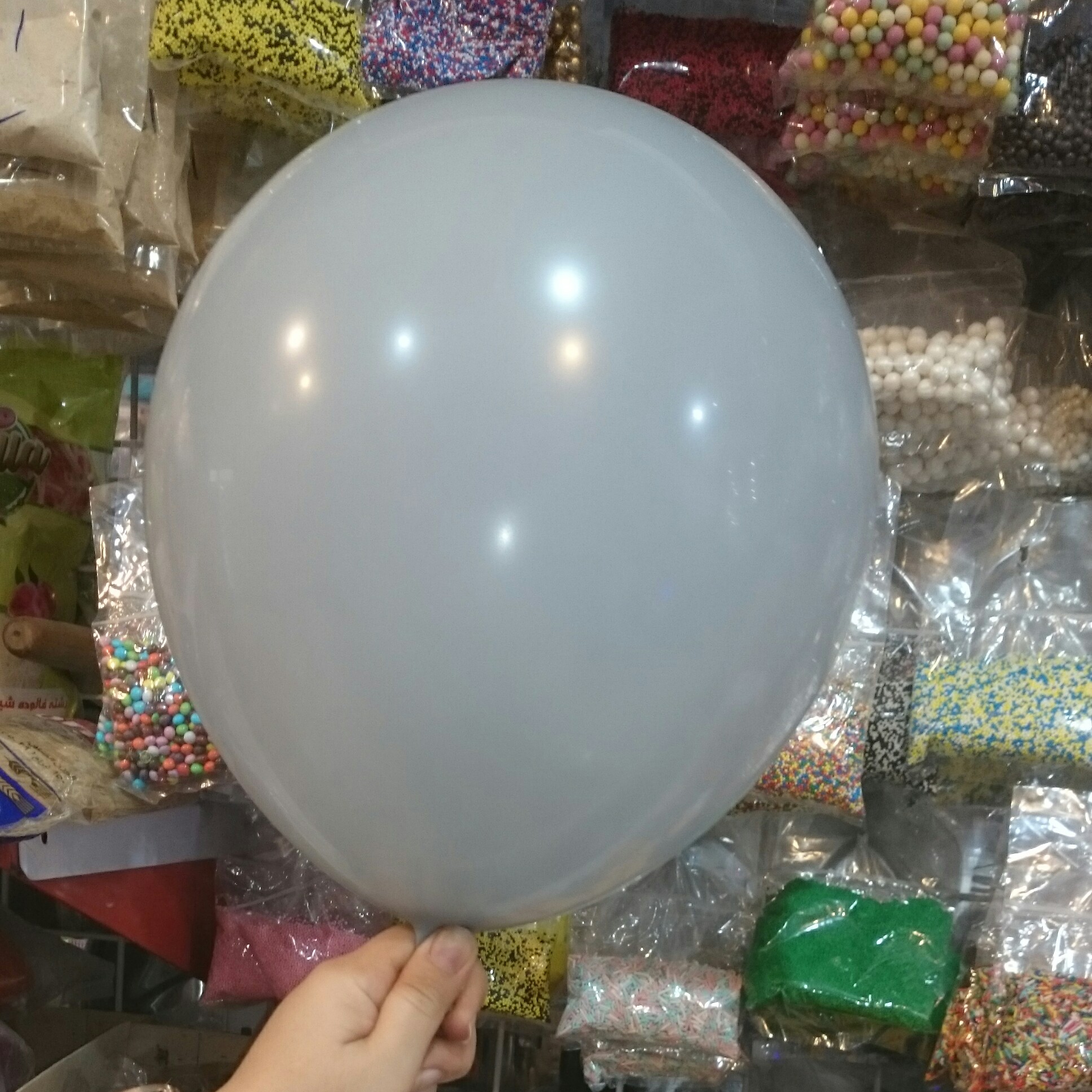 بادکنک طوسی ساده (10عددی)