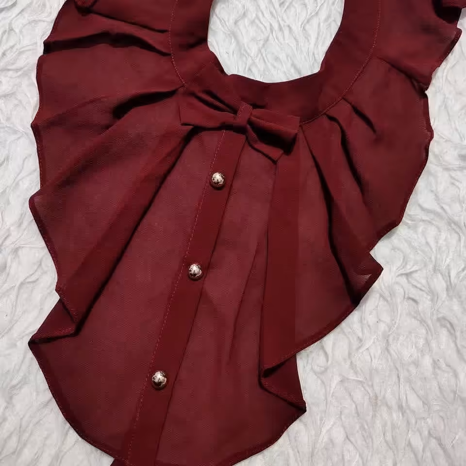 یقه حجاب کرپ حریر             