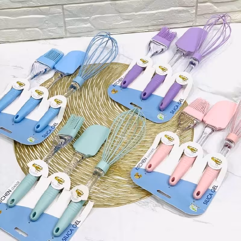 ابزار سیلیکونی سه تکه 
نسوز،وارداتی
لیسک و فرچه و همزن 