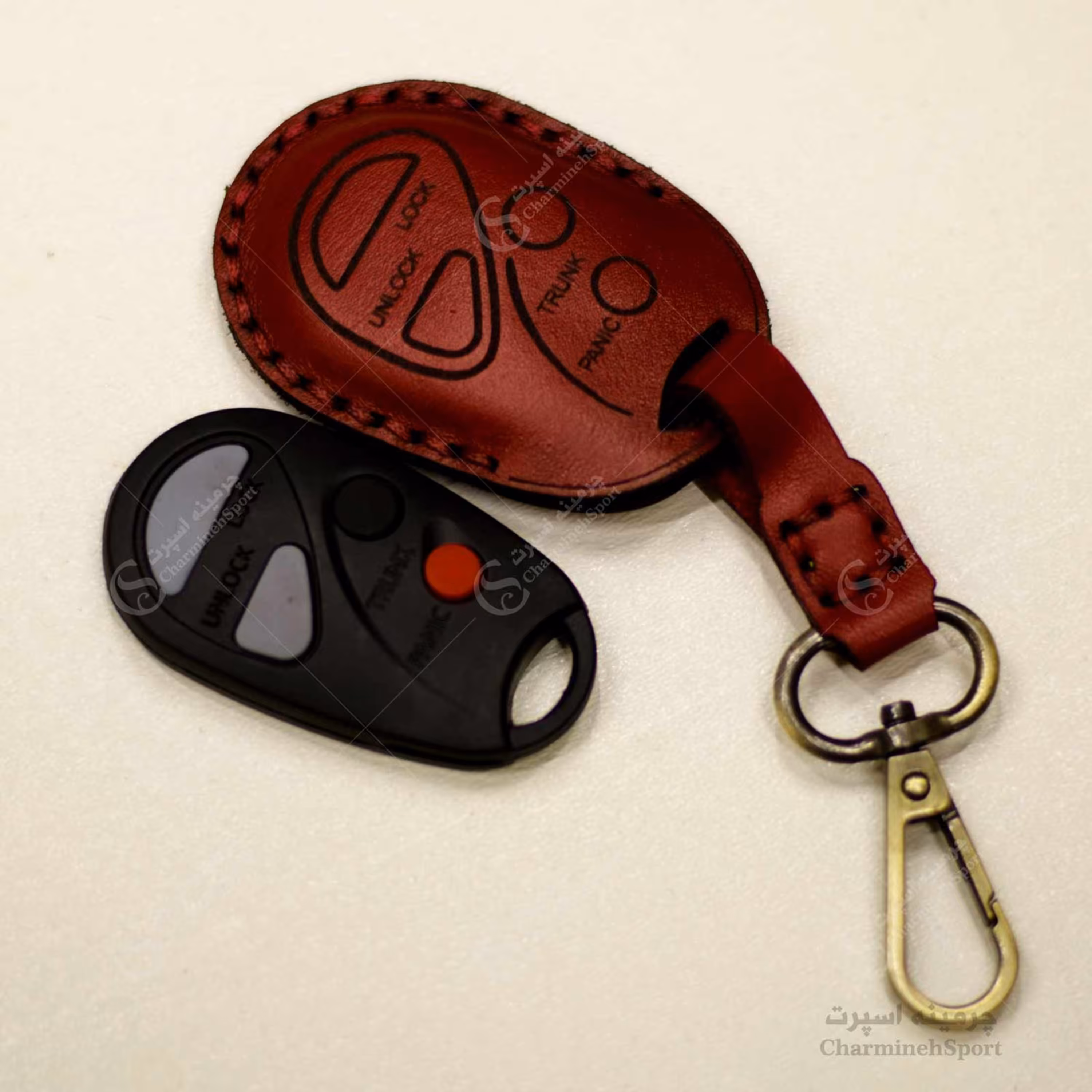 جاسوییچی چرم طبیعی گاوی قرمز مناسب نیسان ماکسیما